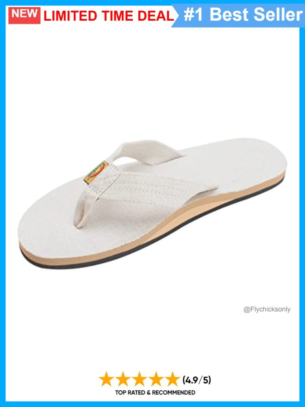 Men's Hemp Arch Support Flip Flop Ankle Strap Sandals